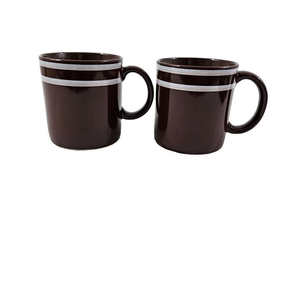 Vintage JMP Japan Chromatics Brown  Stoneware 11oz Coffee Tea Mug Cup – Set of 2 - Picture 15 of 16